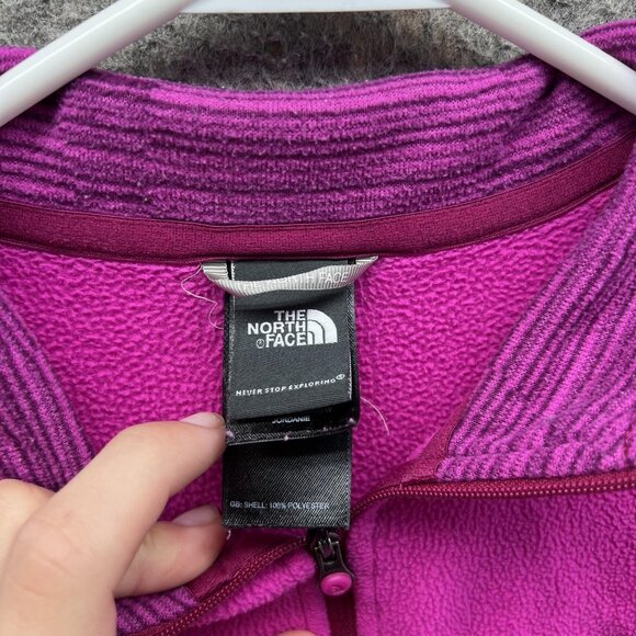 The North Face Sweater Womens Medium Pink Fleece Quarter Zip Pullover Outdoor - Picture 6 of 13